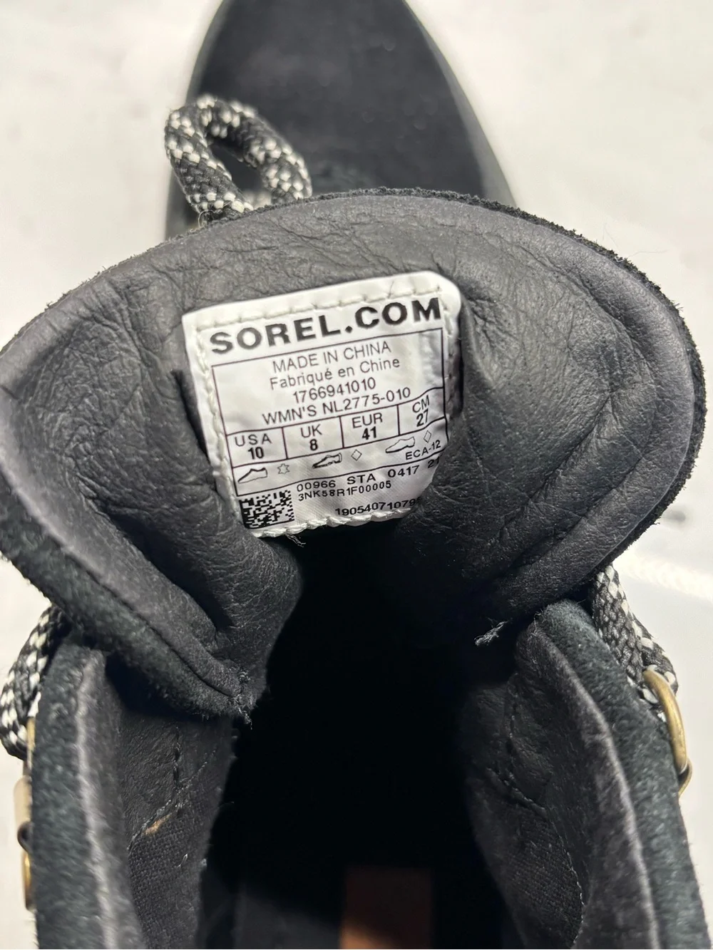 SOREL Sneakchic Alpine NL2775-010 Black Winter Waterproof Boot Women Size 10